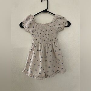 Modern moments, baby girl romper linen with little blueberries